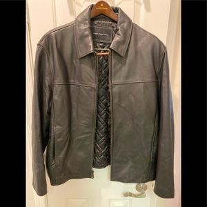 Marc New York Leather Bomber Jacket